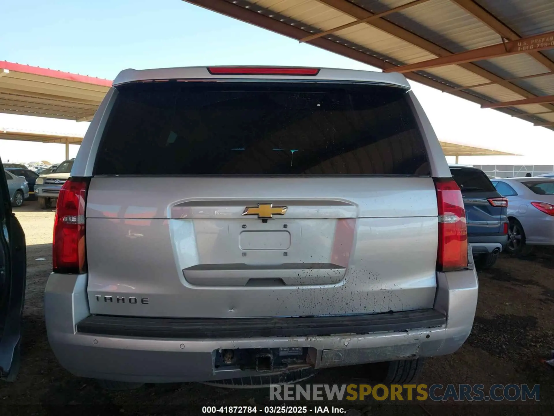16 fotografías del automóvil dañado 1GNSKBKC6LR259394 CHEVROLET TAHOE 2020