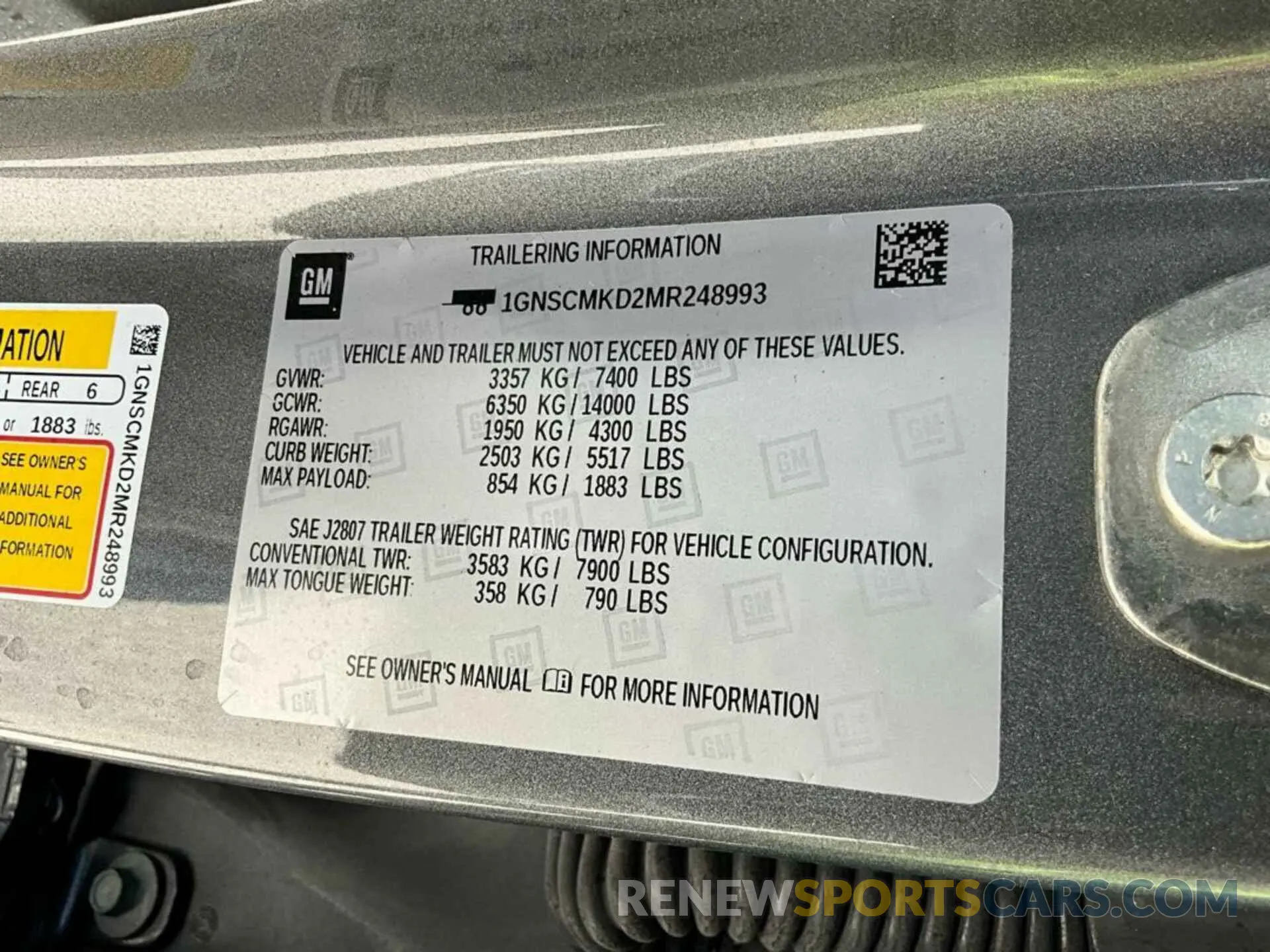 14 fotografías del automóvil dañado 1GNSCMKD2MR248993 CHEVROLET TAHOE 2021