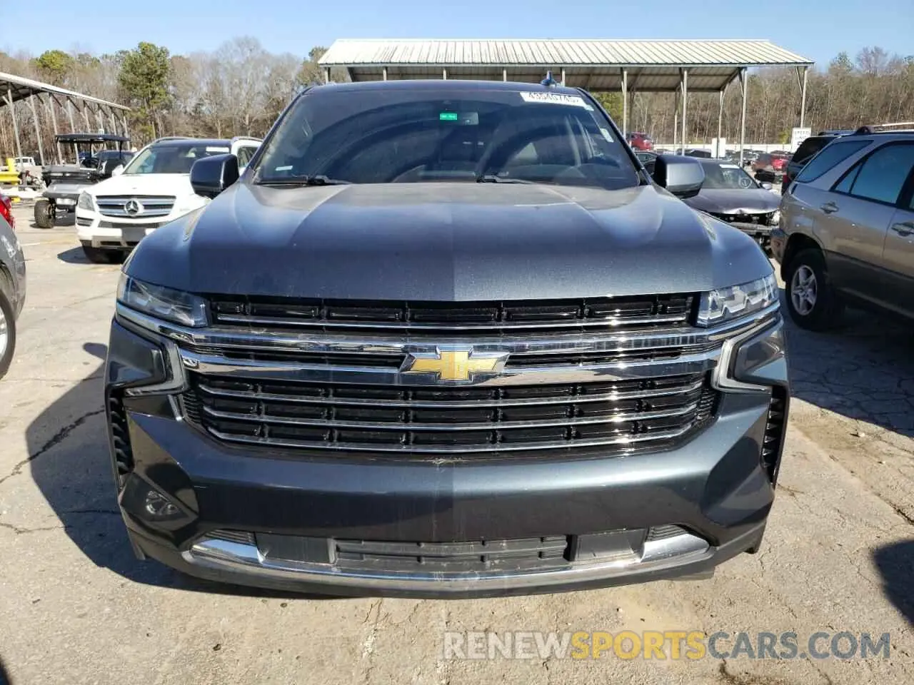 5 fotografías del automóvil dañado 1GNSCNKD0MR222527 CHEVROLET TAHOE 2021