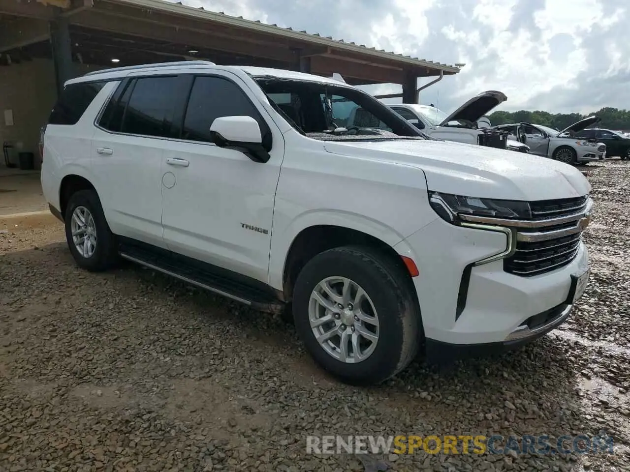 4 fotografías del automóvil dañado 1GNSCNKD0MR418886 CHEVROLET TAHOE 2021