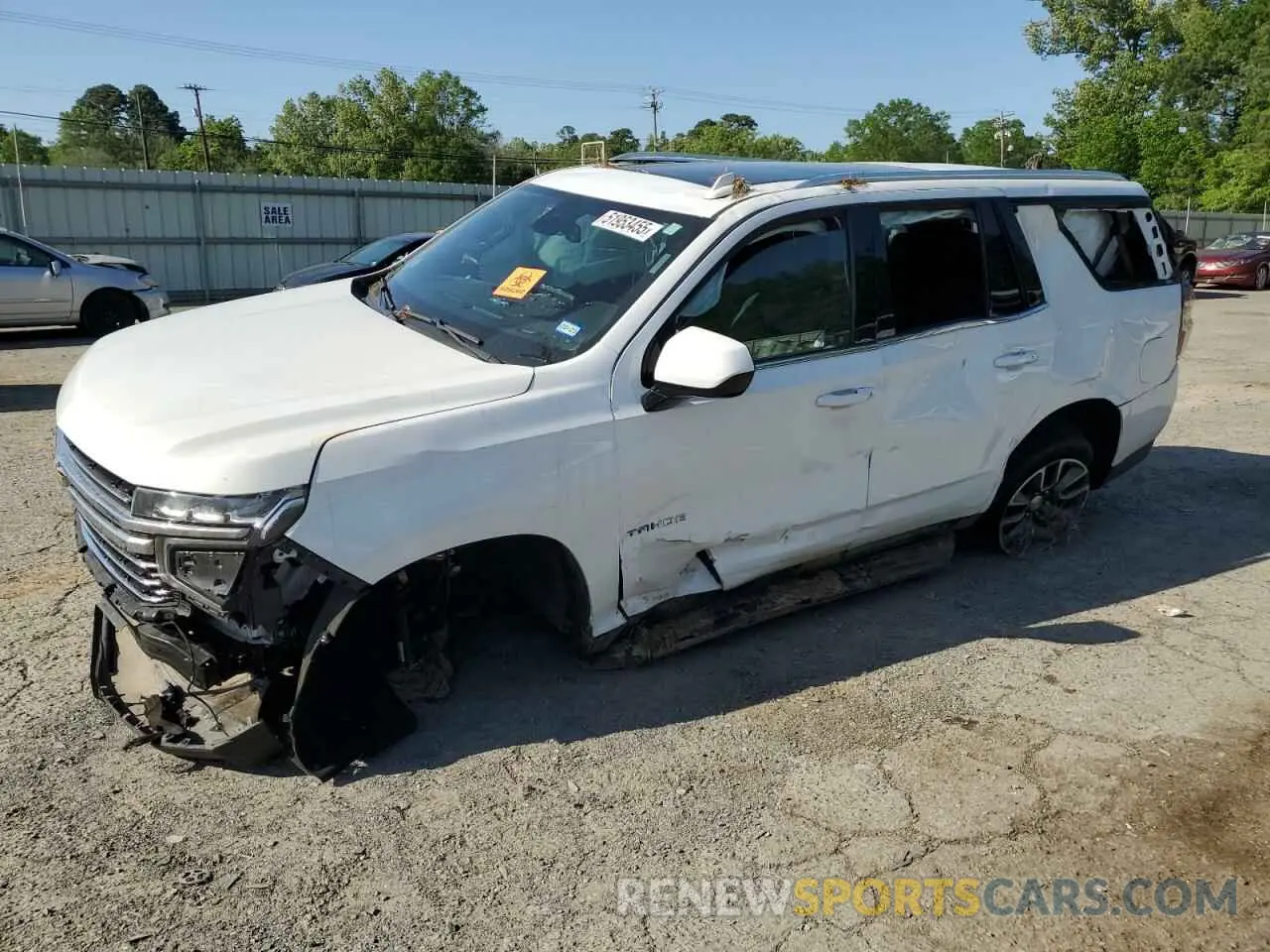 1 fotografías del automóvil dañado 1GNSCNKD1MR363008 CHEVROLET TAHOE 2021