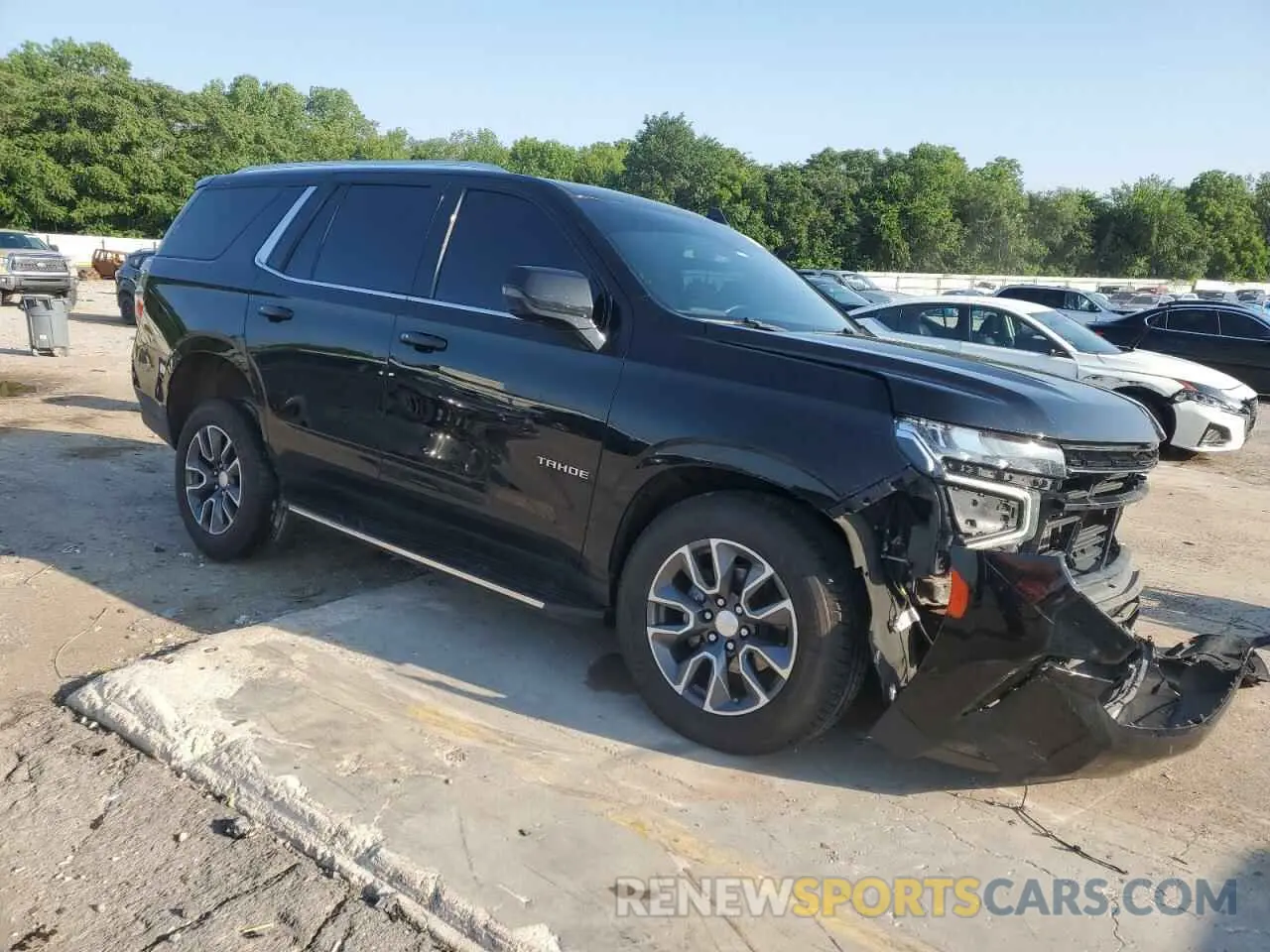 4 fotografías del automóvil dañado 1GNSCNKT0MR307343 CHEVROLET TAHOE 2021