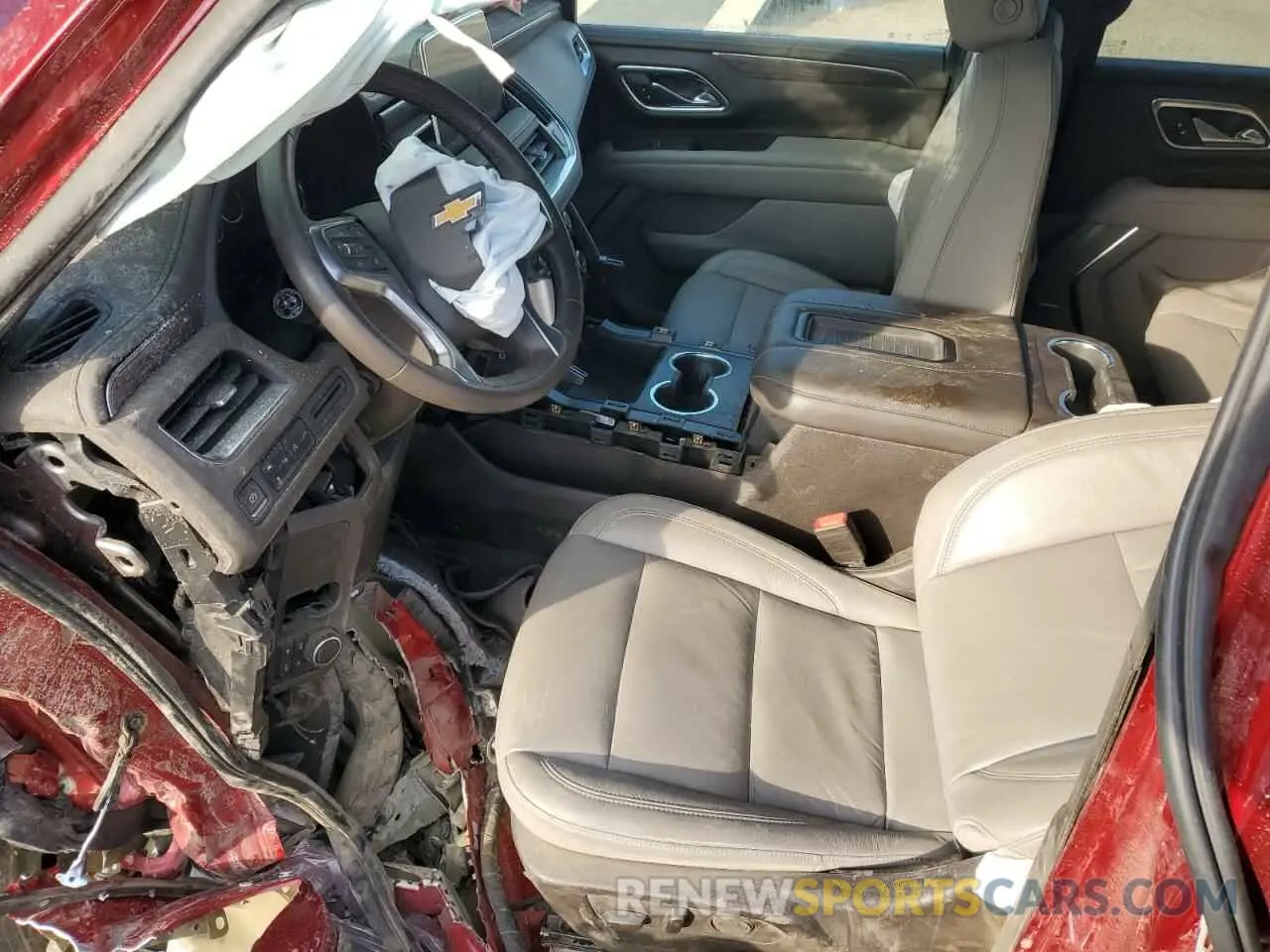 7 fotografías del automóvil dañado 1GNSKNKD1MR160347 CHEVROLET TAHOE 2021