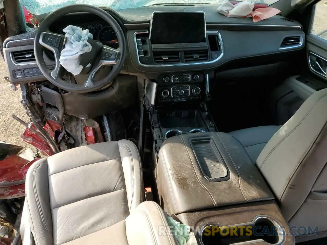 8 fotografías del automóvil dañado 1GNSKNKD1MR160347 CHEVROLET TAHOE 2021