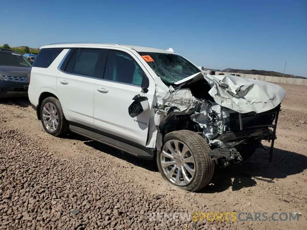 4 fotografías del automóvil dañado 1GNSKNKD8MR231429 CHEVROLET TAHOE 2021