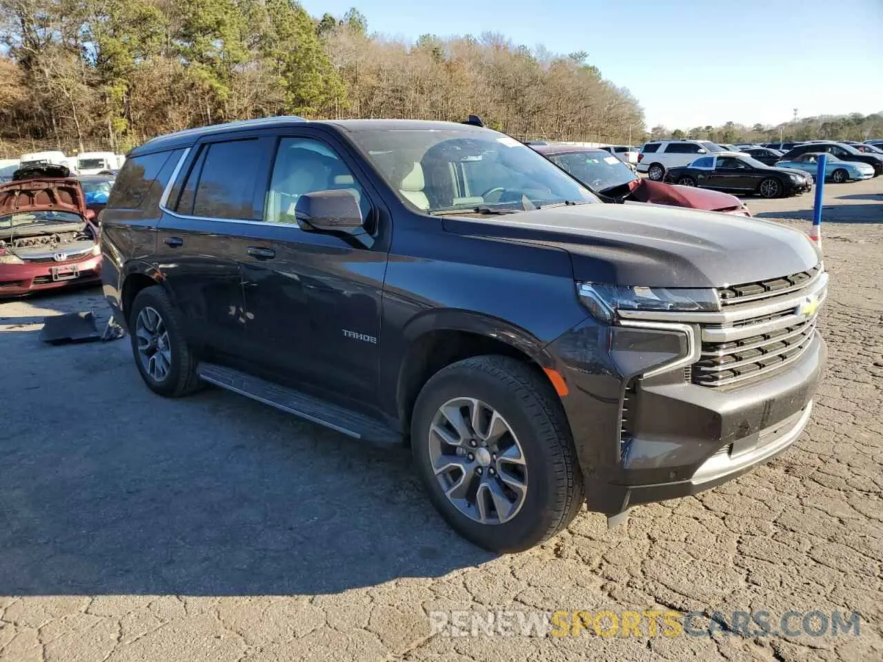 4 fotografías del automóvil dañado 1GNSKNKD2NR309561 CHEVROLET TAHOE 2022
