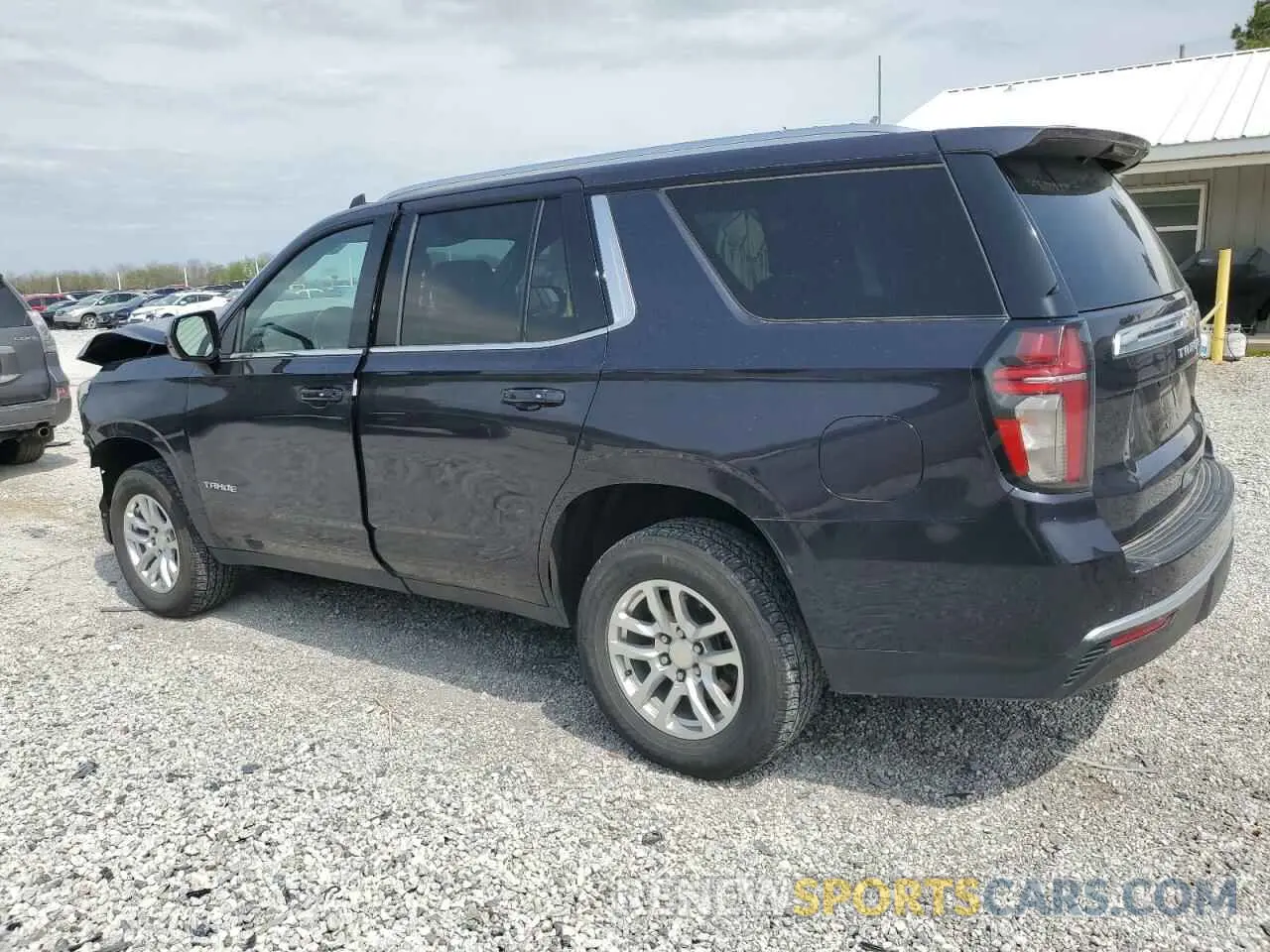 2 fotografías del automóvil dañado 1GNSKNKD9NR212101 CHEVROLET TAHOE 2022