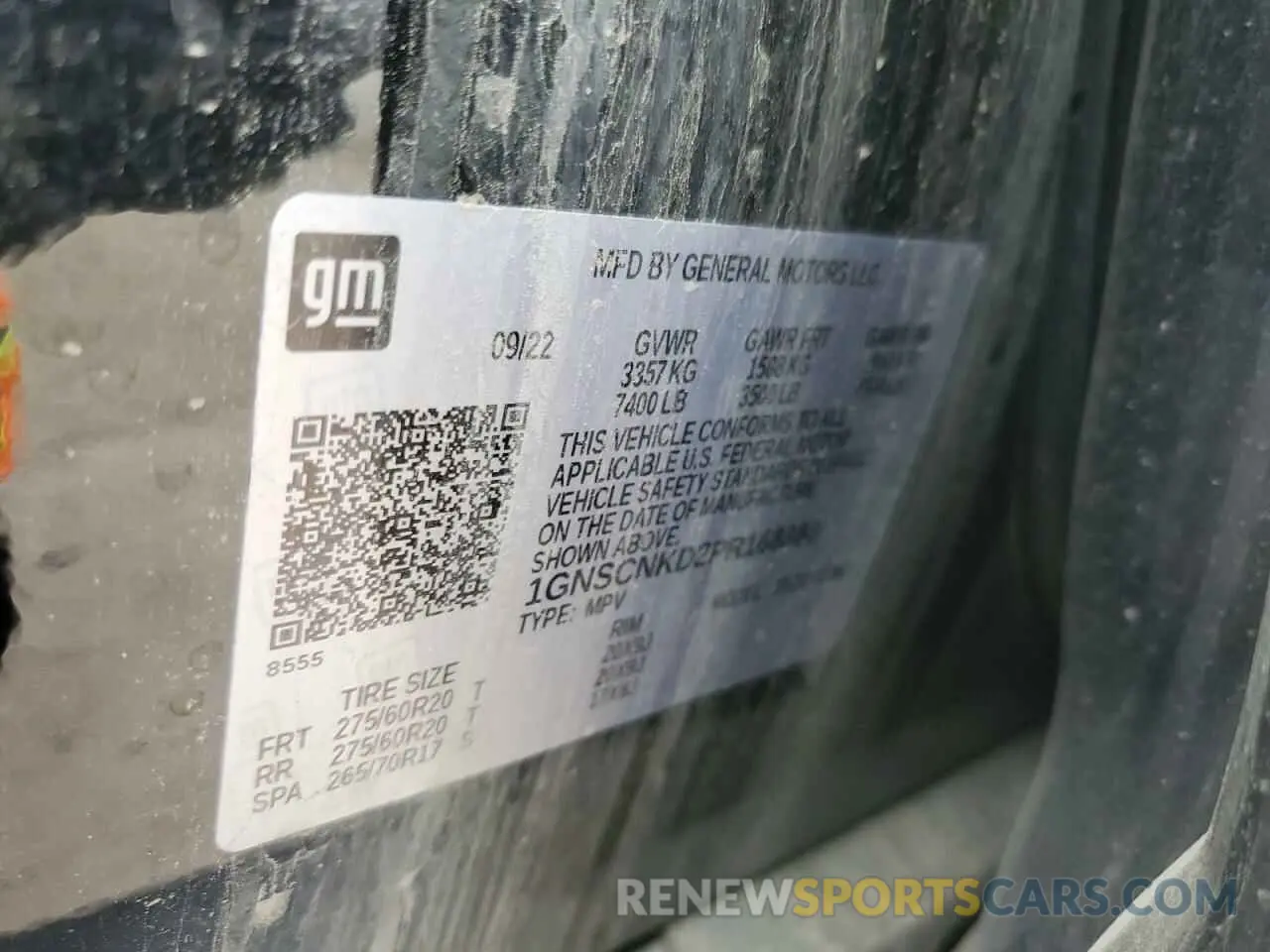 13 fotografías del automóvil dañado 1GNSCNKD2PR168880 CHEVROLET TAHOE 2023