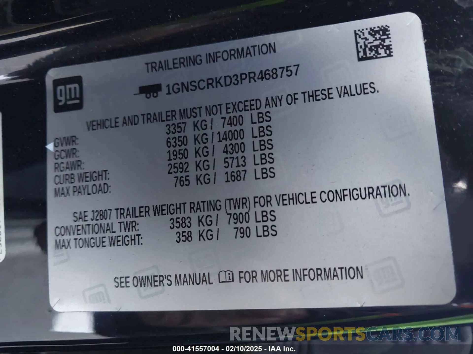 9 fotografías del automóvil dañado 1GNSCRKD3PR468757 CHEVROLET TAHOE 2023