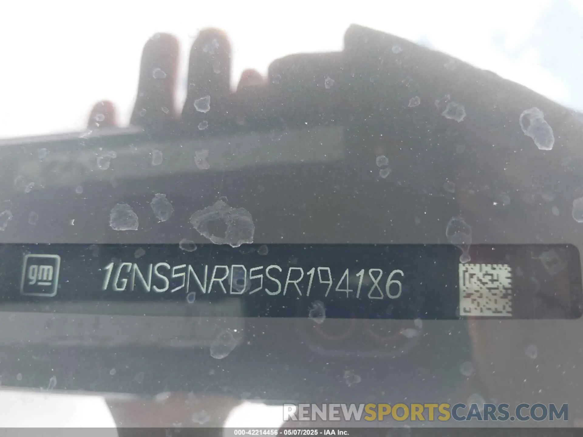 9 fotografías del automóvil dañado 1GNS5NRD5SR194186 CHEVROLET TAHOE 2025