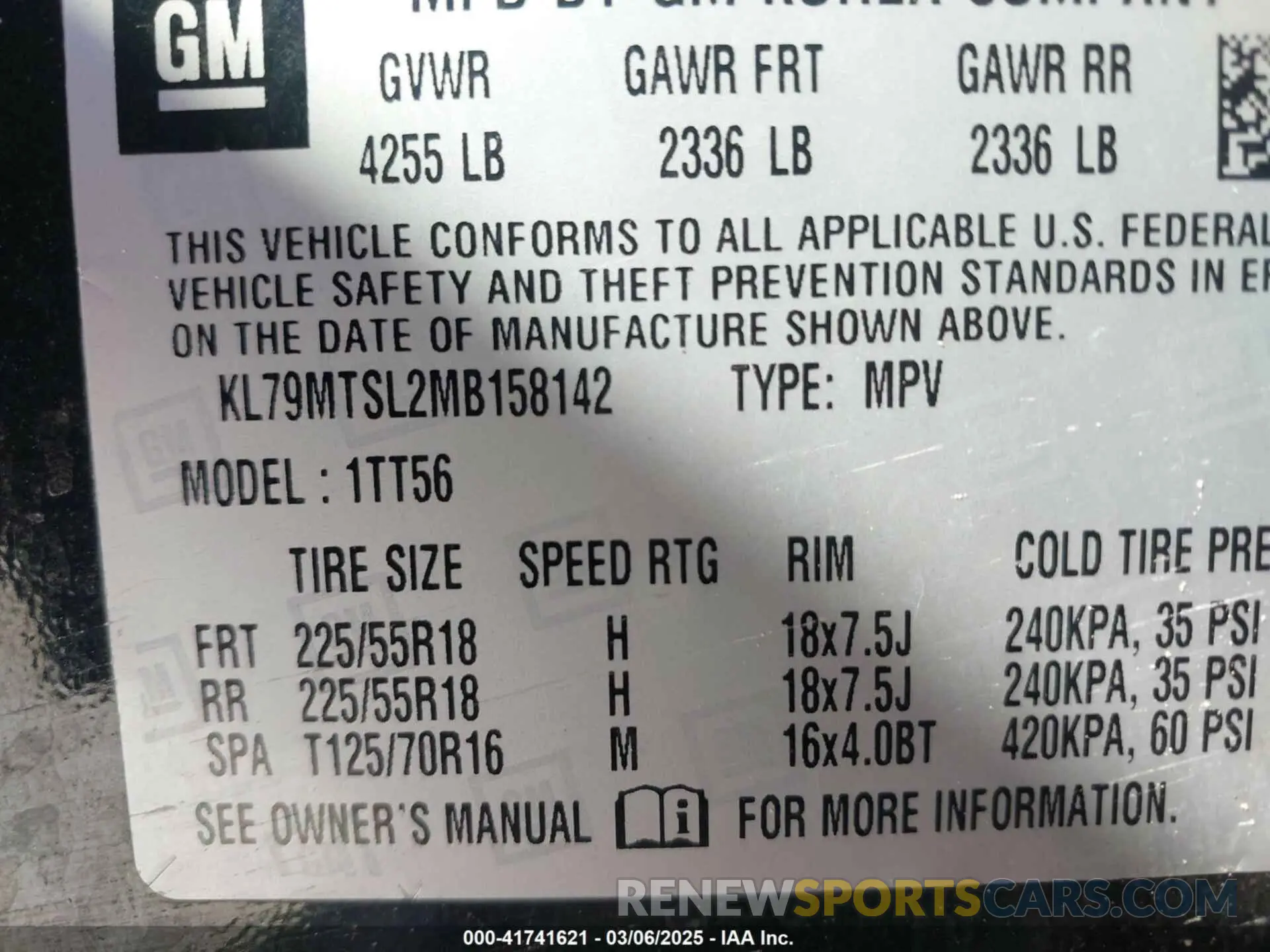 9 fotografías del automóvil dañado KL79MTSL2MB158142 CHEVROLET TRAILBLAZER 2021