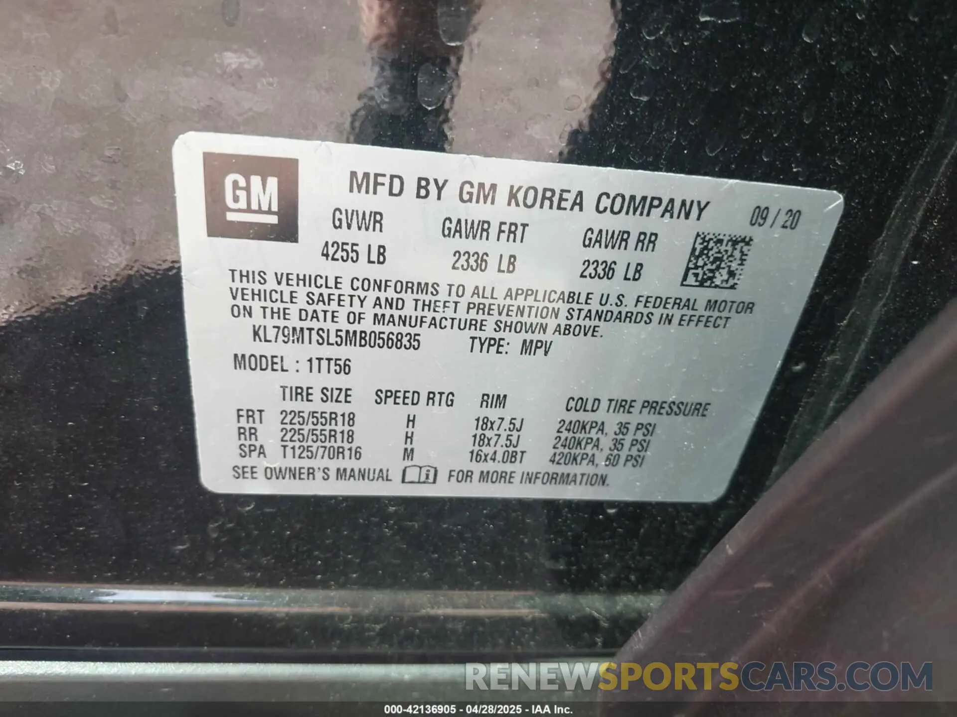 9 fotografías del automóvil dañado KL79MTSL5MB056835 CHEVROLET TRAILBLAZER 2021