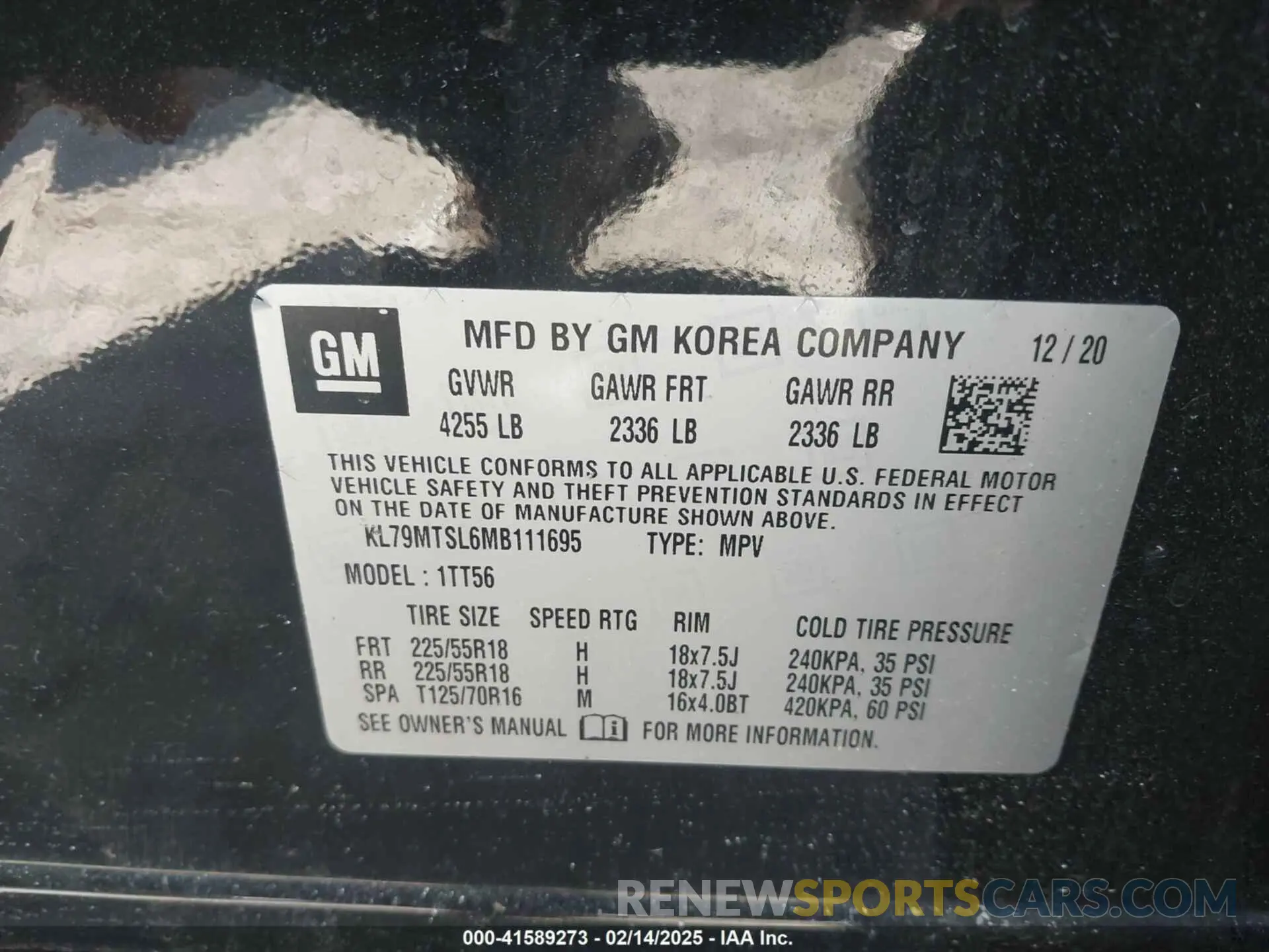 9 fotografías del automóvil dañado KL79MTSL6MB111695 CHEVROLET TRAILBLAZER 2021