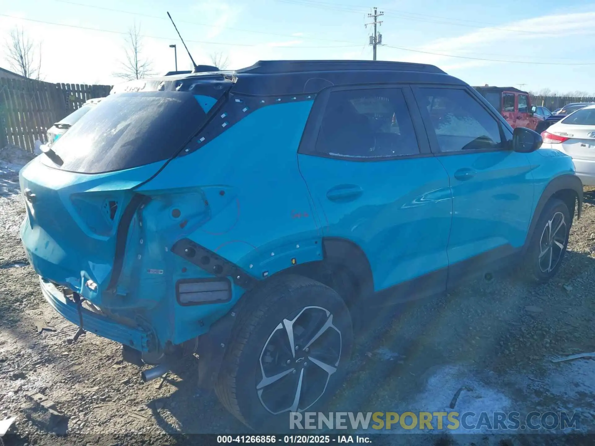 4 fotografías del automóvil dañado KL79MUSL3MB003704 CHEVROLET TRAILBLAZER 2021