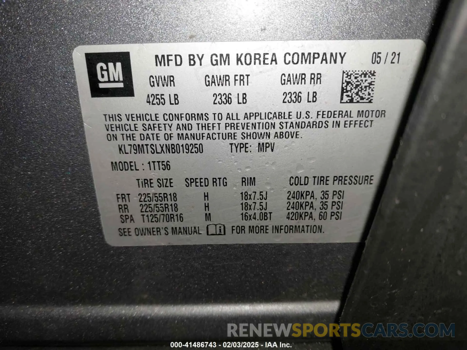 9 fotografías del automóvil dañado KL79MTSLXNB019250 CHEVROLET TRAILBLAZER 2022
