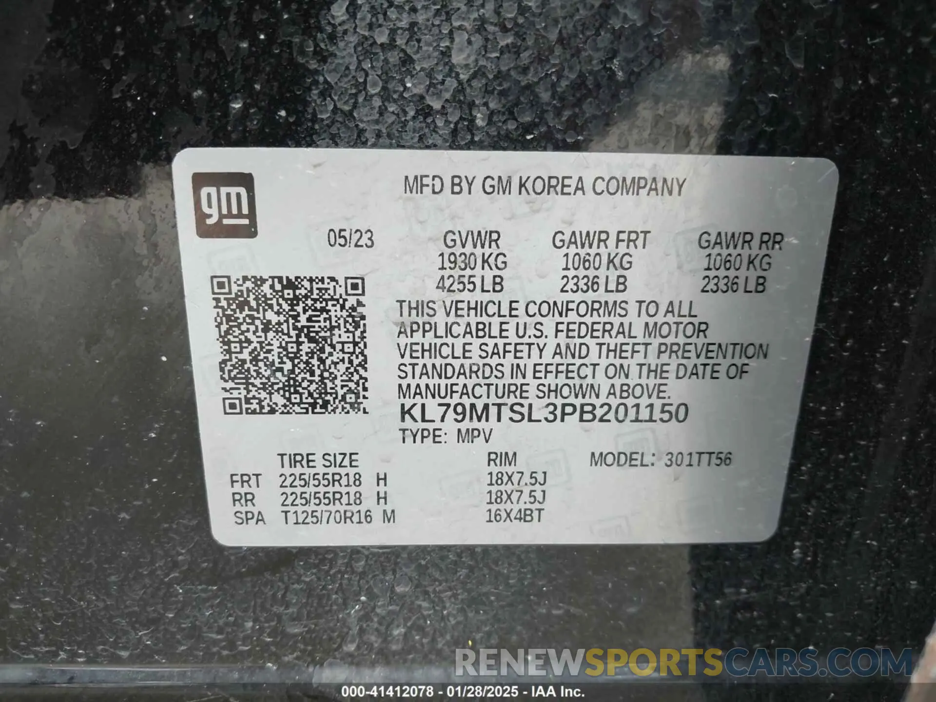 9 fotografías del automóvil dañado KL79MTSL3PB201150 CHEVROLET TRAILBLAZER 2023