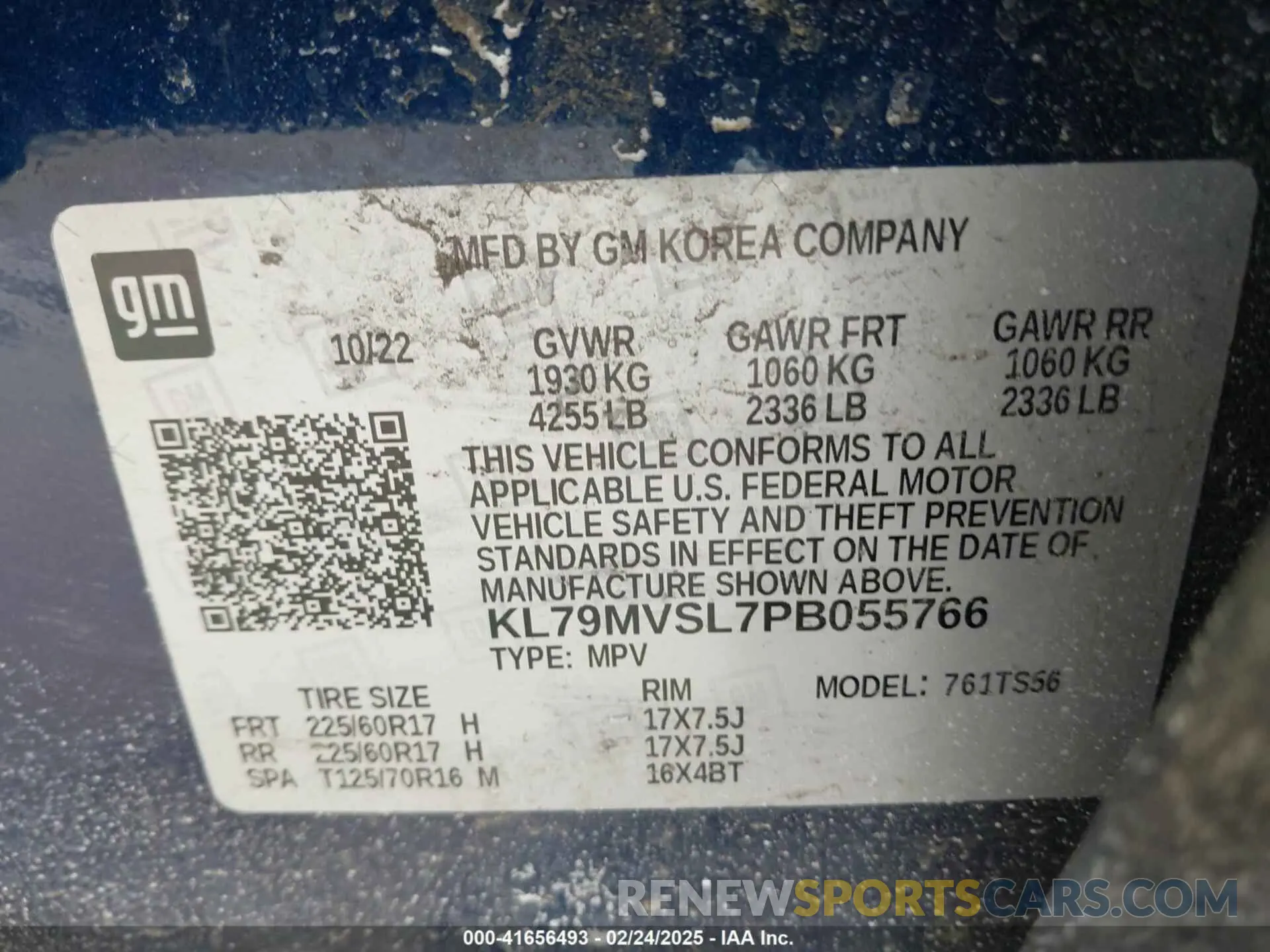 9 fotografías del automóvil dañado KL79MVSL7PB055766 CHEVROLET TRAILBLAZER 2023