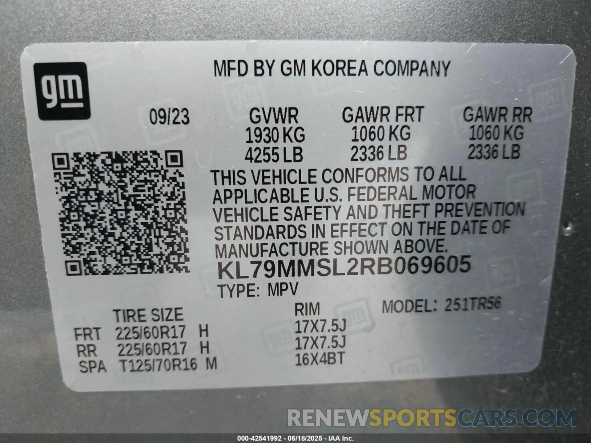 9 fotografías del automóvil dañado KL79MMSL2RB069605 CHEVROLET TRAILBLAZER 2024
