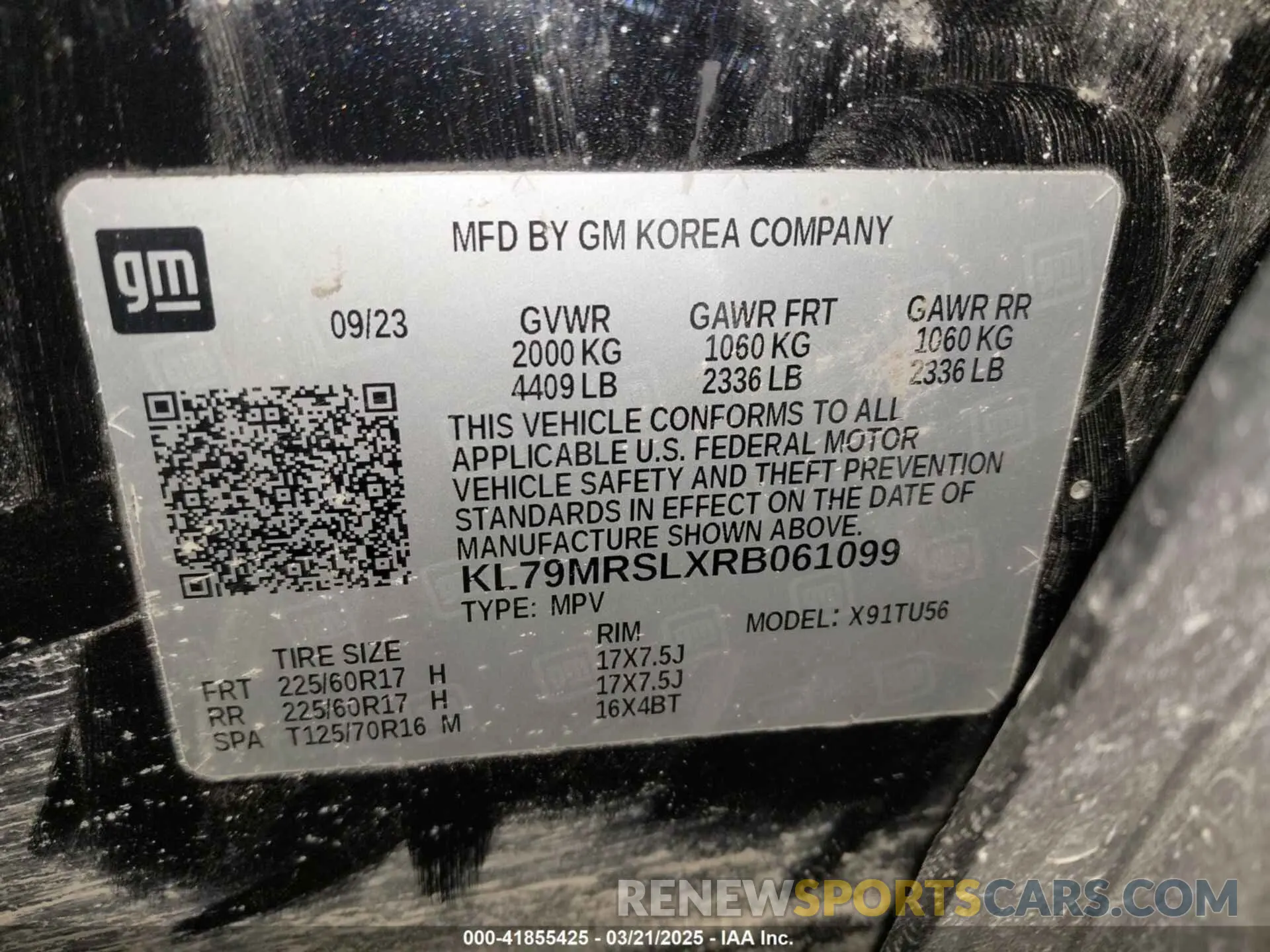 9 fotografías del automóvil dañado KL79MRSLXRB061099 CHEVROLET TRAILBLAZER 2024