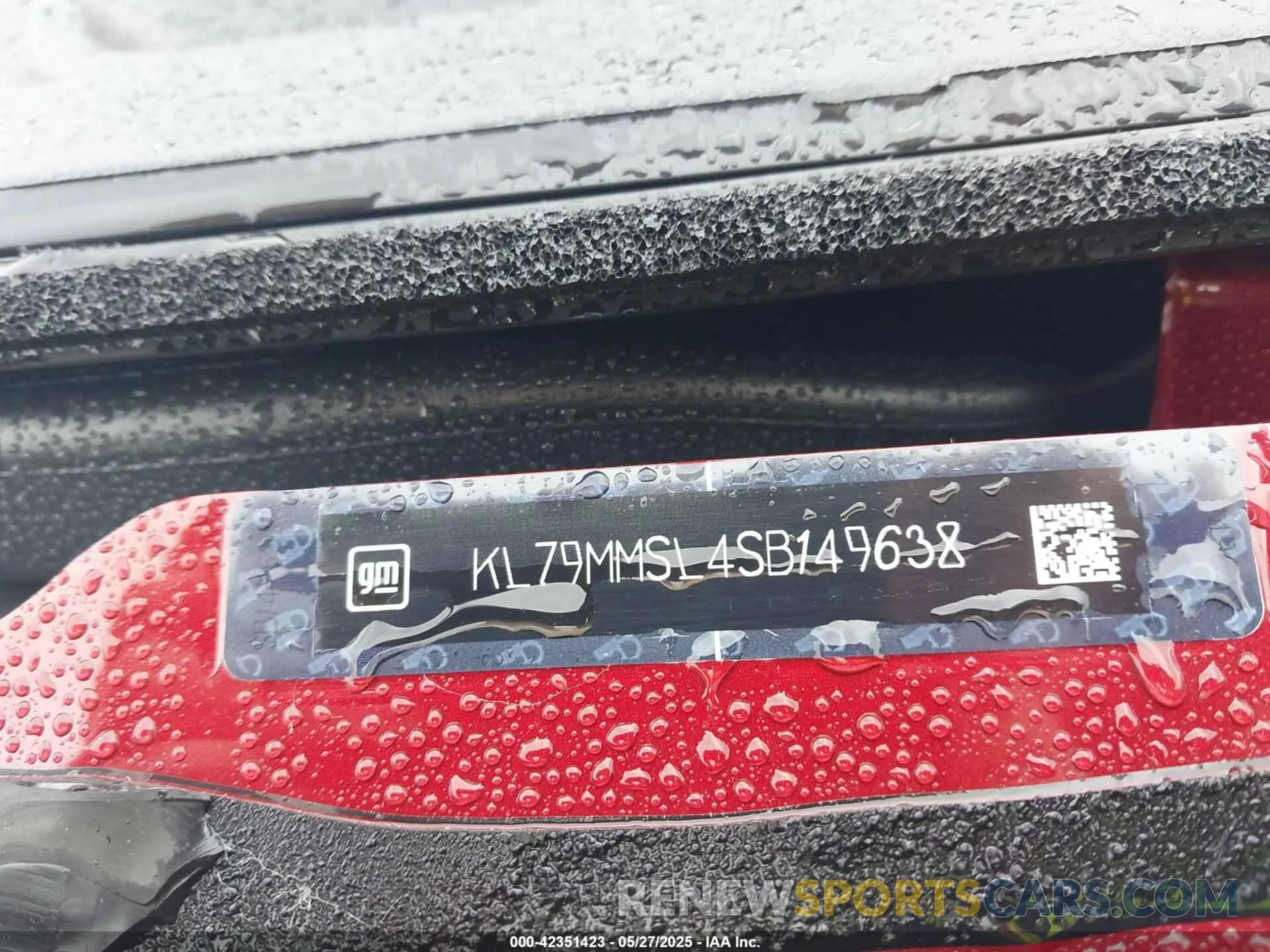 9 fotografías del automóvil dañado KL79MMSL4SB149638 CHEVROLET TRAILBLAZER 2025