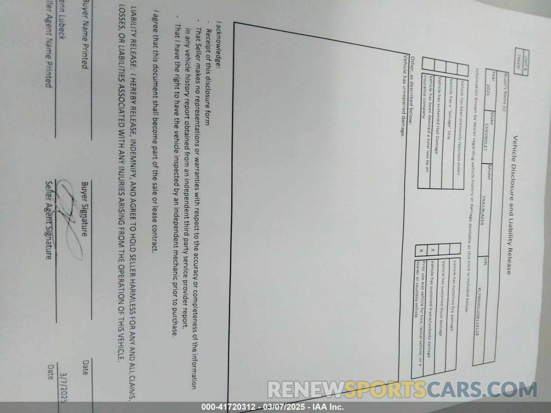 17 fotografías del automóvil dañado KL79MRSL0SB119128 CHEVROLET TRAILBLAZER 2025