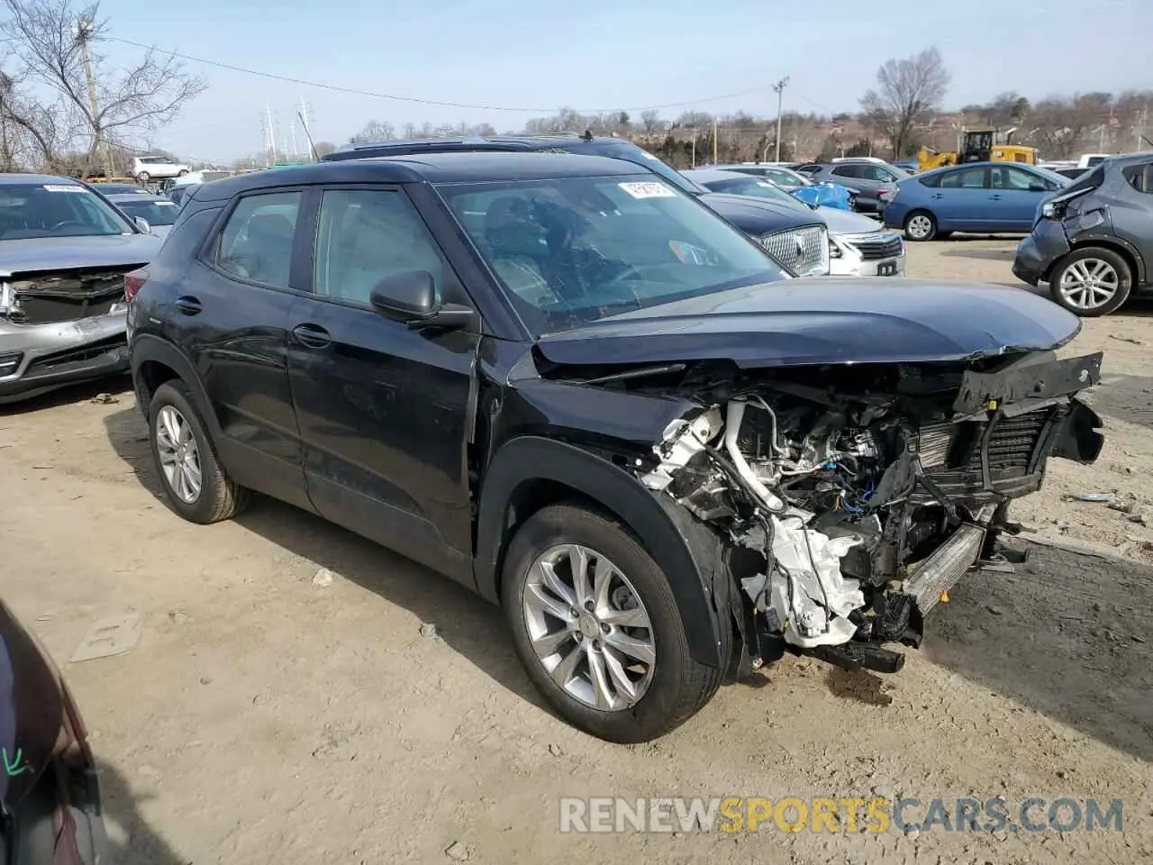 4 fotografías del automóvil dañado KL79MMS21MB169159 CHEVROLET TRAILBLZR 2021