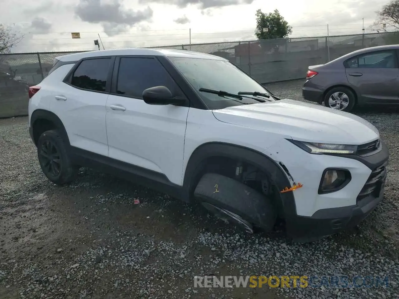 4 fotografías del automóvil dañado KL79MMS22MB058541 CHEVROLET TRAILBLZR 2021