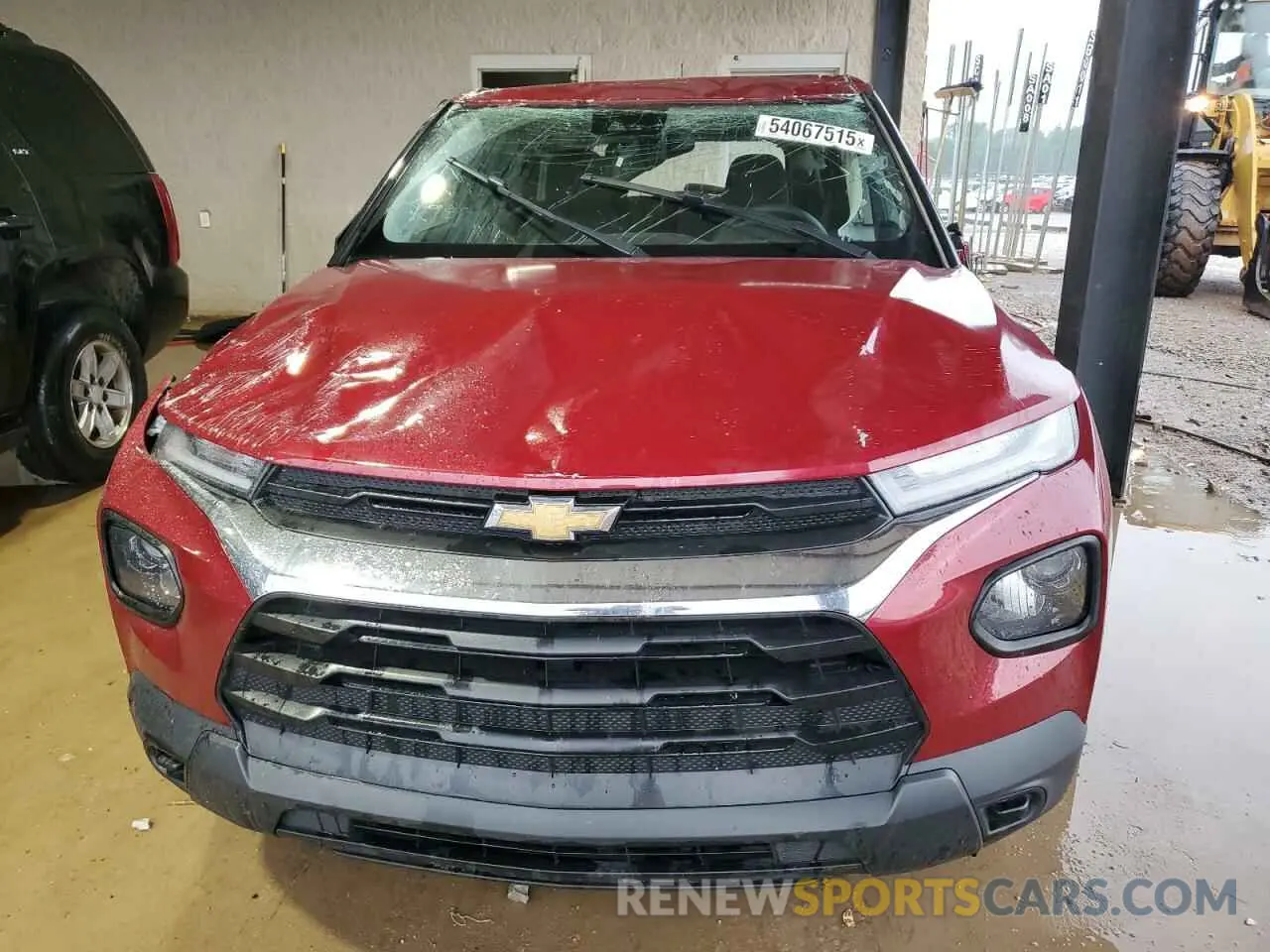 5 fotografías del automóvil dañado KL79MMS25MB136603 CHEVROLET TRAILBLZR 2021