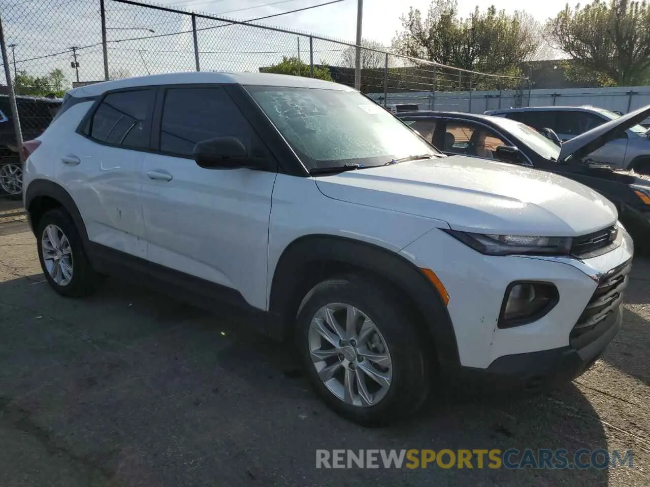 4 fotografías del automóvil dañado KL79MMS2XMB181570 CHEVROLET TRAILBLZR 2021