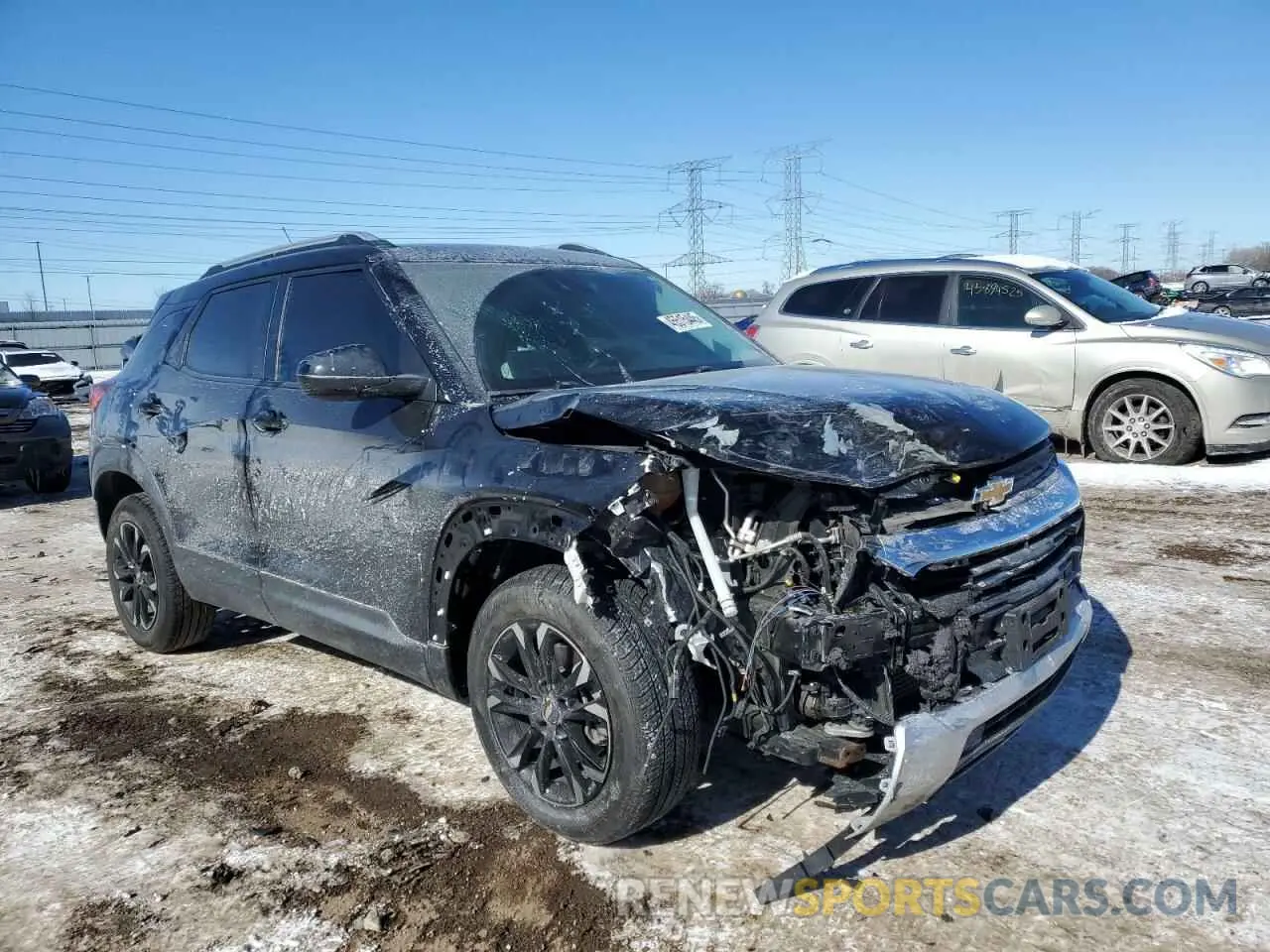 4 fotografías del automóvil dañado KL79MPS20MB155402 CHEVROLET TRAILBLZR 2021