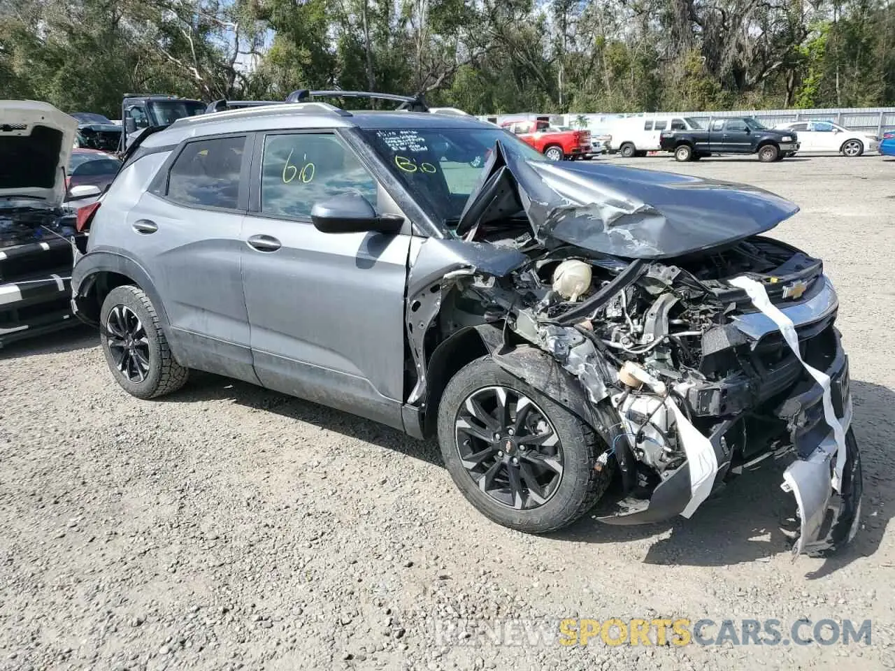 4 fotografías del automóvil dañado KL79MPS24MB152714 CHEVROLET TRAILBLZR 2021