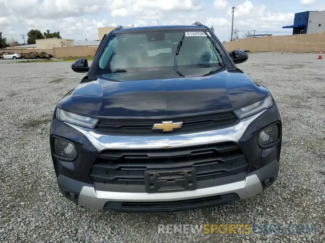5 fotografías del automóvil dañado KL79MPS28MB094140 CHEVROLET TRAILBLZR 2021