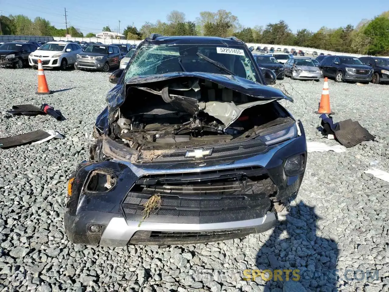5 fotografías del automóvil dañado KL79MPSL2MB143132 CHEVROLET TRAILBLZR 2021