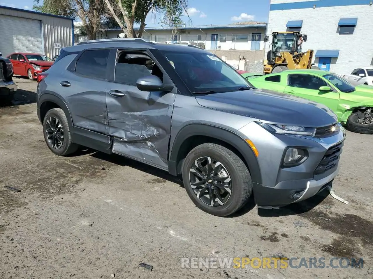 4 fotografías del automóvil dañado KL79MPSL4MB103800 CHEVROLET TRAILBLZR 2021