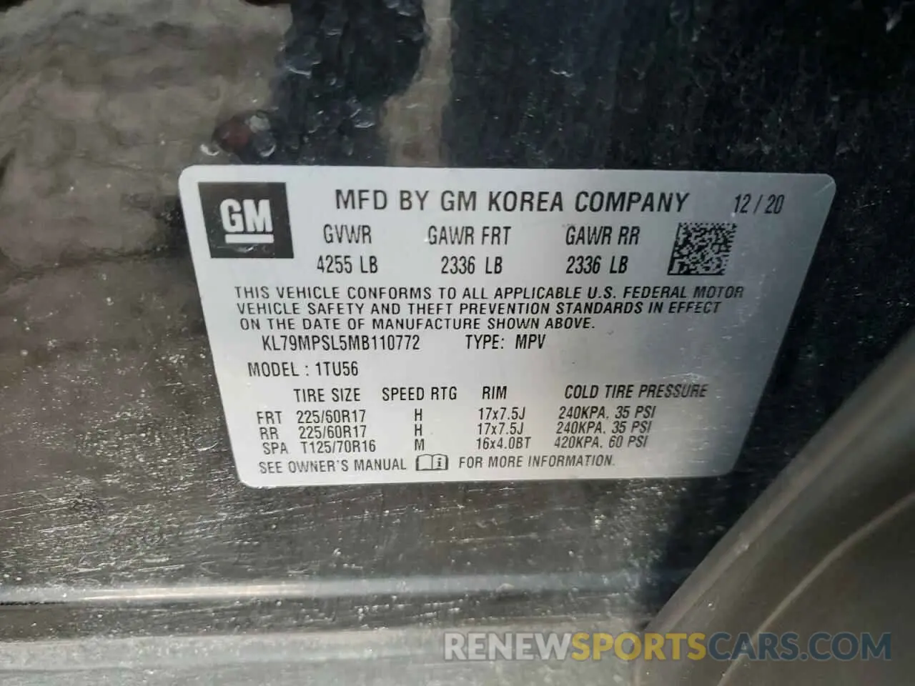 15 fotografías del automóvil dañado KL79MPSL5MB110772 CHEVROLET TRAILBLZR 2021