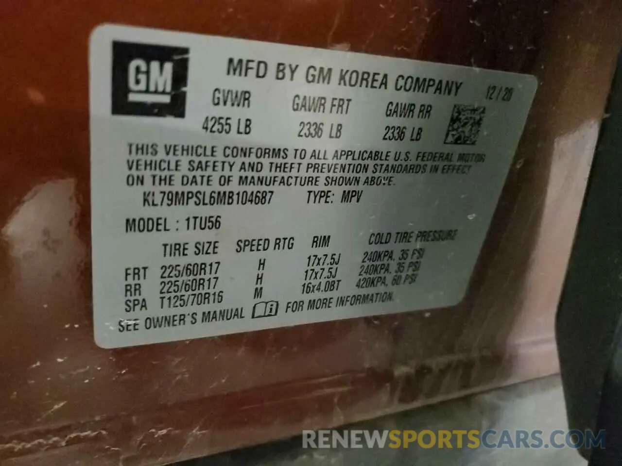 14 fotografías del automóvil dañado KL79MPSL6MB104687 CHEVROLET TRAILBLZR 2021
