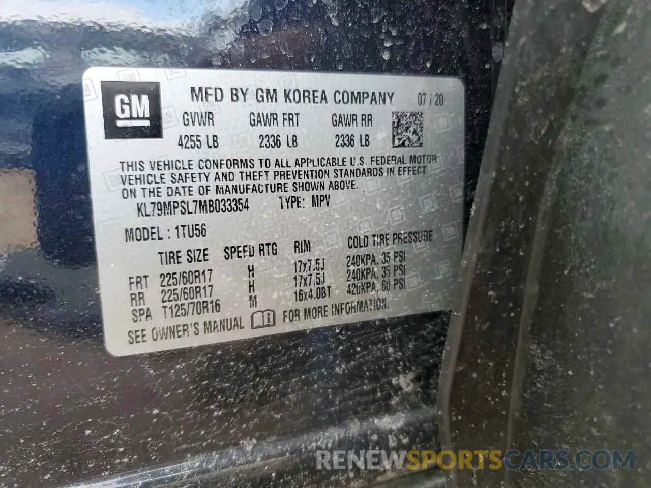 14 fotografías del automóvil dañado KL79MPSL7MB033354 CHEVROLET TRAILBLZR 2021