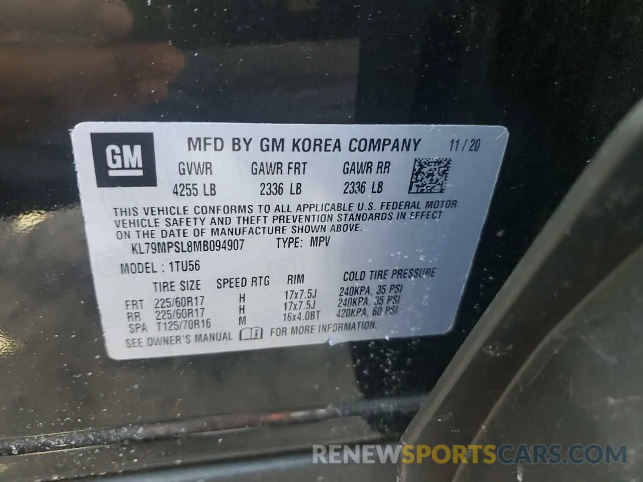 14 fotografías del automóvil dañado KL79MPSL8MB094907 CHEVROLET TRAILBLZR 2021