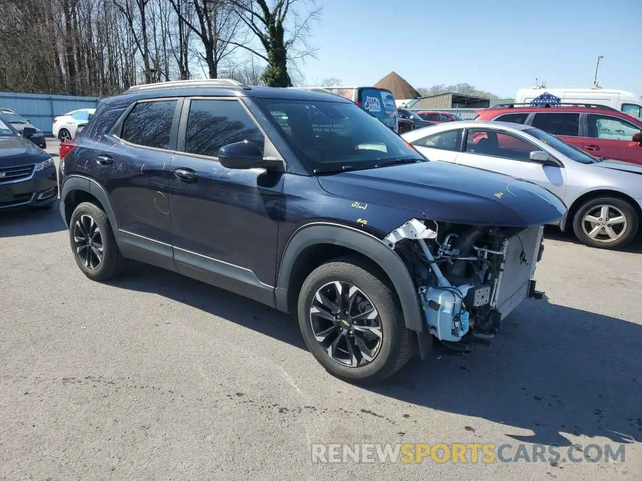 4 fotografías del automóvil dañado KL79MRSL3MB055797 CHEVROLET TRAILBLZR 2021