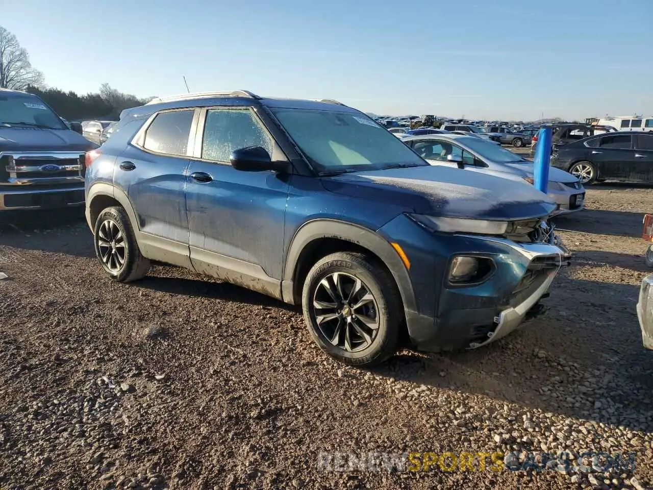 4 fotografías del automóvil dañado KL79MRSL4MB046123 CHEVROLET TRAILBLZR 2021