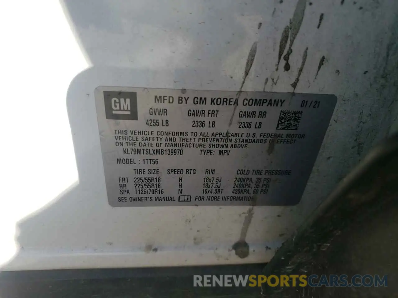 14 fotografías del automóvil dañado KL79MTSLXMB139970 CHEVROLET TRAILBLZR 2021