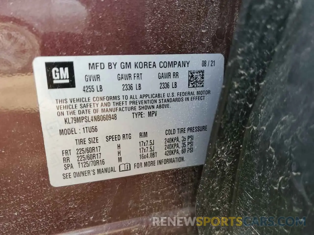 13 fotografías del automóvil dañado KL79MPSL4NB060948 CHEVROLET TRAILBLZR 2022