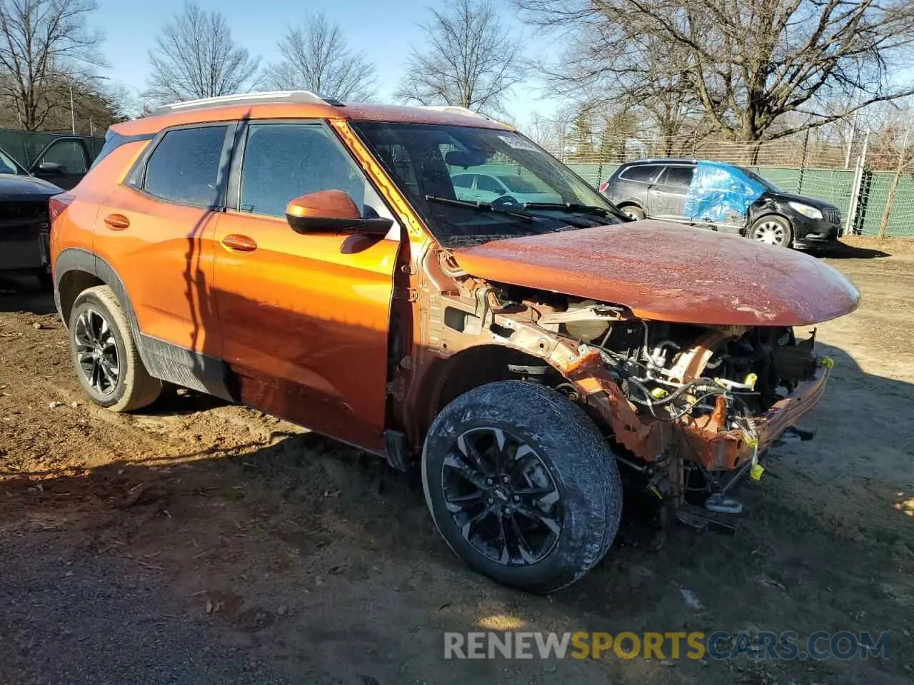 4 fotografías del automóvil dañado KL79MRSL0NB148858 CHEVROLET TRAILBLZR 2022