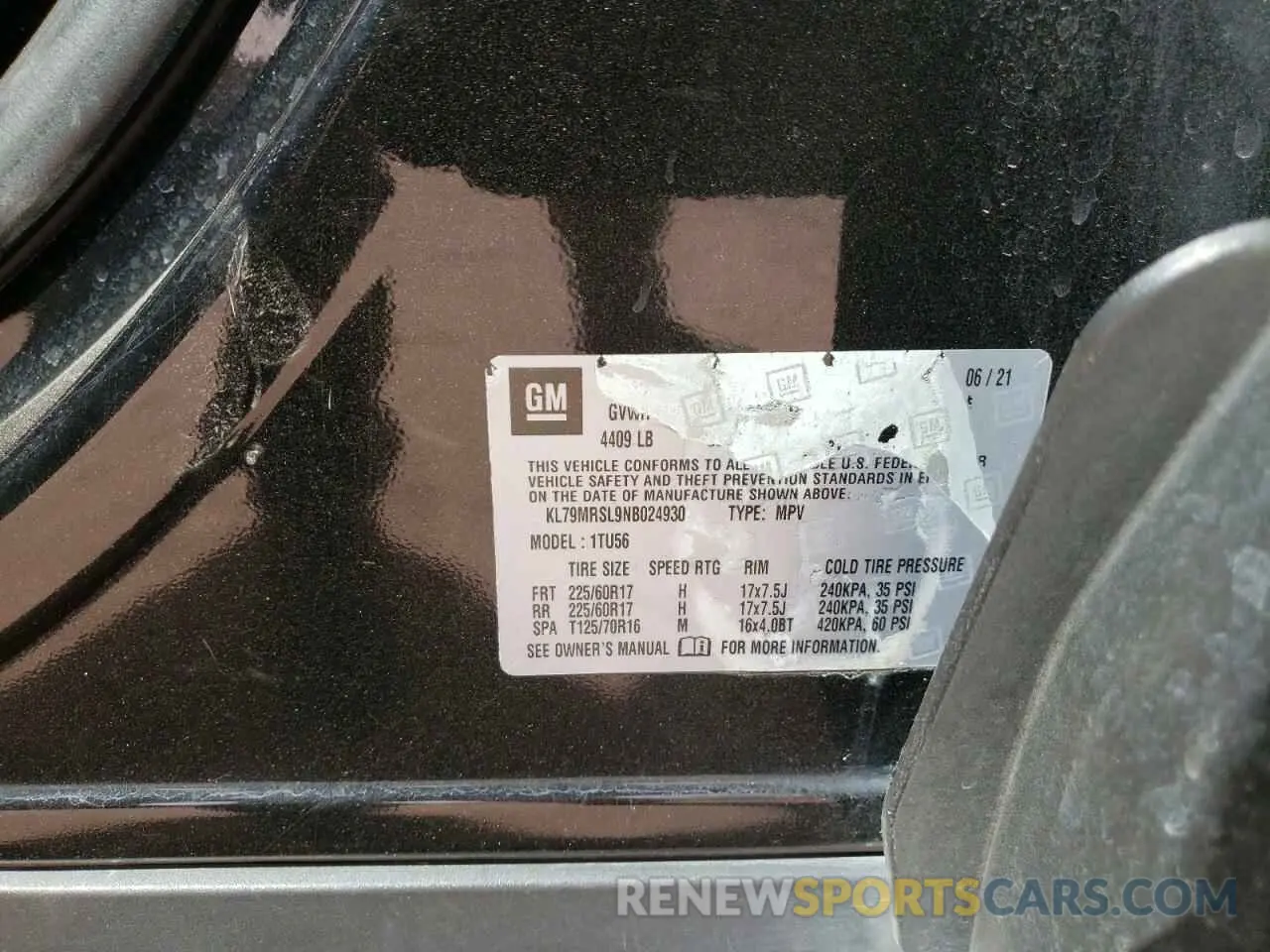 13 fotografías del automóvil dañado KL79MRSL9NB024930 CHEVROLET TRAILBLZR 2022