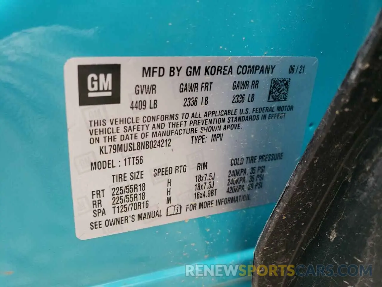13 fotografías del automóvil dañado KL79MUSL8NB024212 CHEVROLET TRAILBLZR 2022
