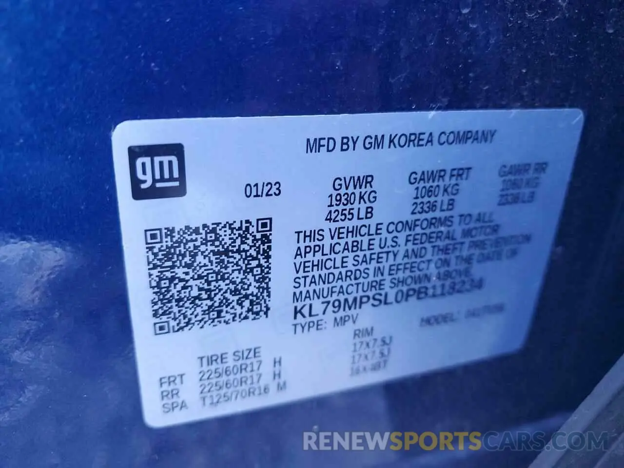 13 fotografías del automóvil dañado KL79MPSL0PB118234 CHEVROLET TRAILBLZR 2023