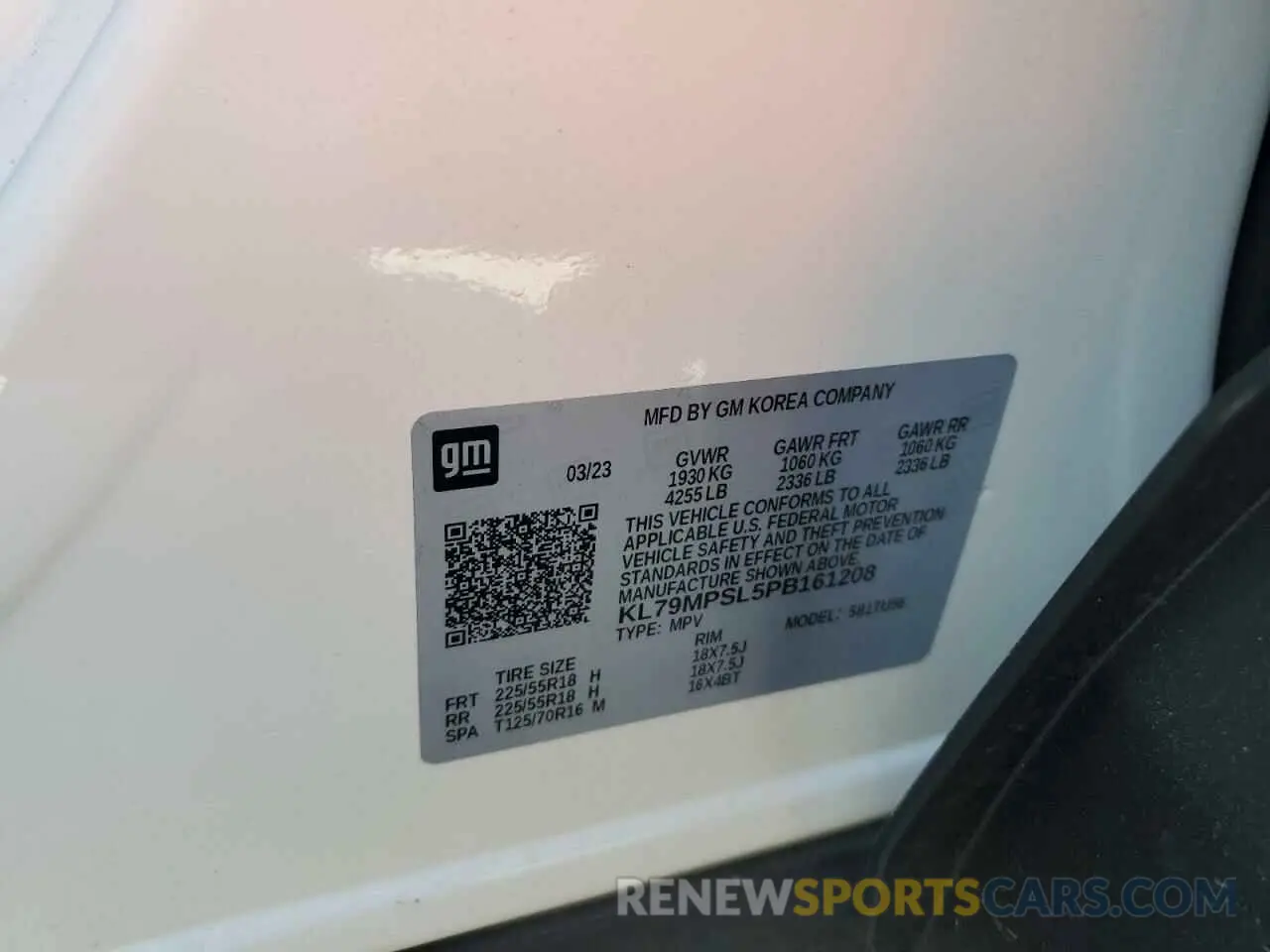 13 fotografías del automóvil dañado KL79MPSL5PB161208 CHEVROLET TRAILBLZR 2023