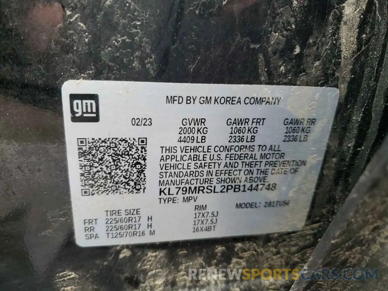 13 fotografías del automóvil dañado KL79MRSL2PB144748 CHEVROLET TRAILBLZR 2023
