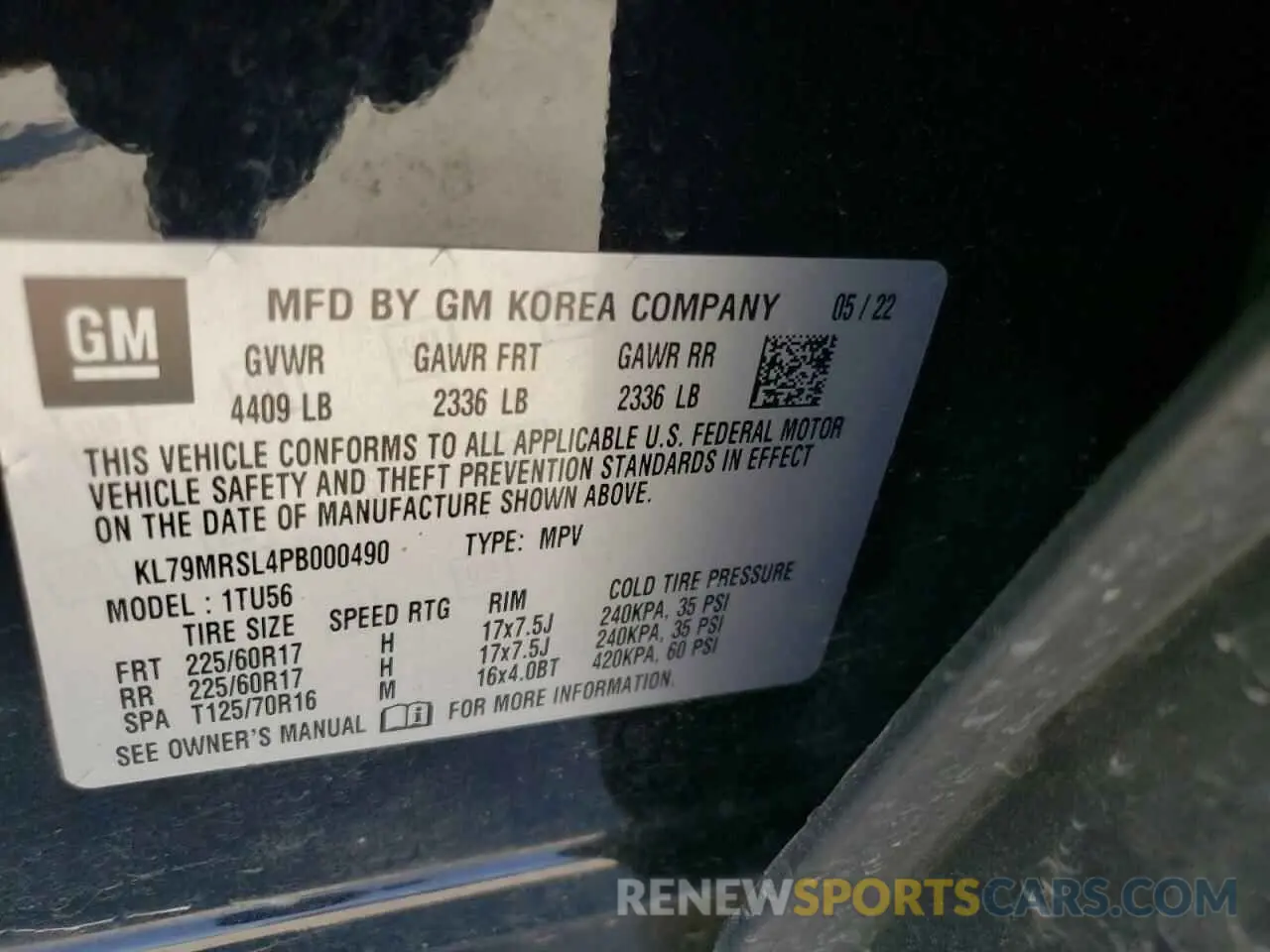 13 fotografías del automóvil dañado KL79MRSL4PB000490 CHEVROLET TRAILBLZR 2023