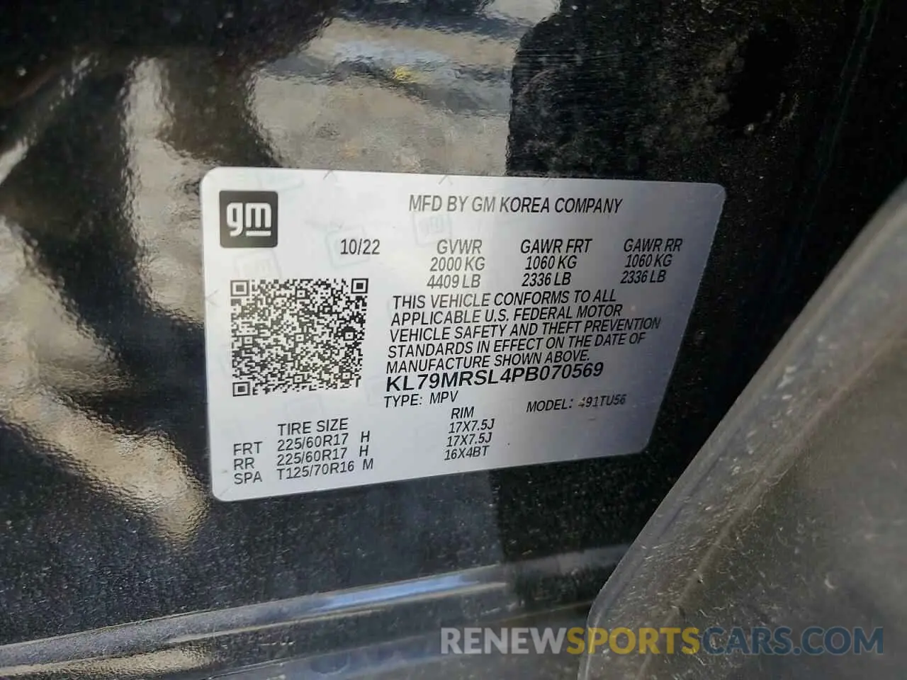 15 fotografías del automóvil dañado KL79MRSL4PB070569 CHEVROLET TRAILBLZR 2023